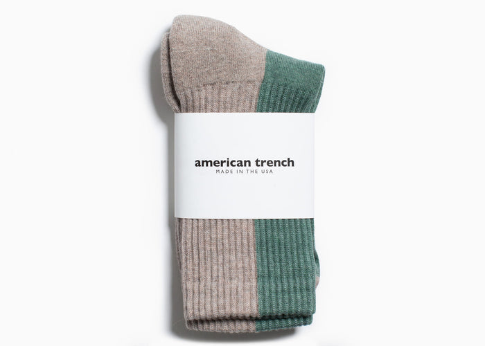 American Trench Dual-Tone Crew – Moss/Elk