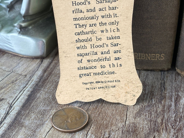 Antique Hoods Sarsaparilla Advertising Card at Duckwells