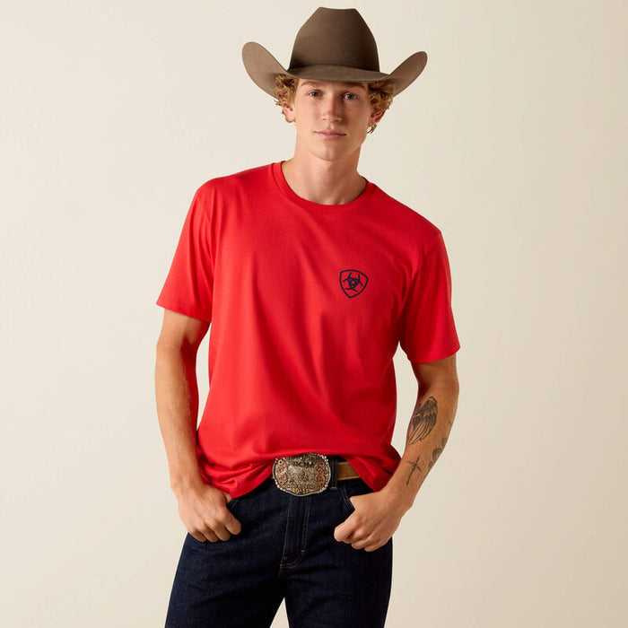 Ariat Men's Chinelos Hex Classic Fit T-Shirt in Mars Red