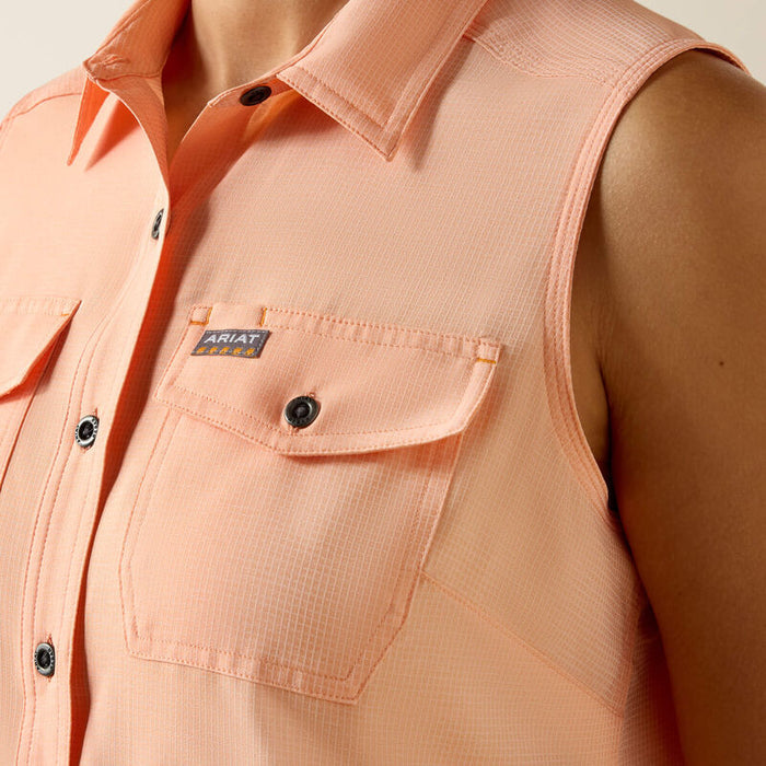 Ariat Women's Rebar Made Tough VentTEK DuraStretch Tank in Papaya Punch