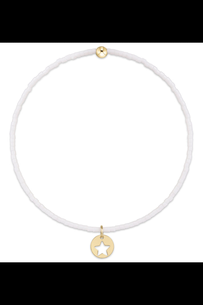 enewton: Hope Classic Bracelet - White - Star Small Gold Disc