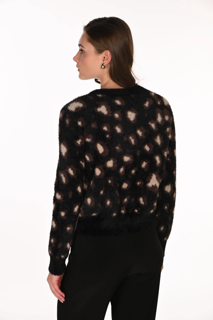 Frank Lyman 263756 Black/ Brown Cardigan Shop Frank Lyman at Dotique