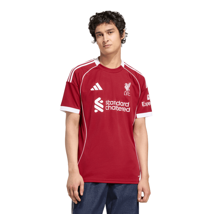 adidas Liverpool 25/26 Home Soccer Jersey | Red-White | Men's