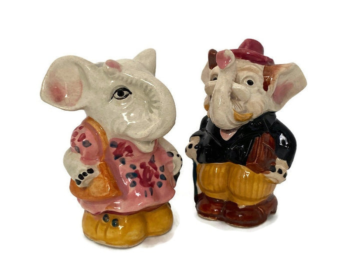 Midcentury Elephant Salt & Pepper Shakers at Duckwells
