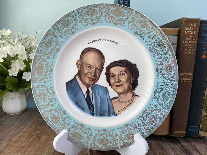 Midcentury President and Mrs. Dwight D. Eisenhower Plate at Duckwells