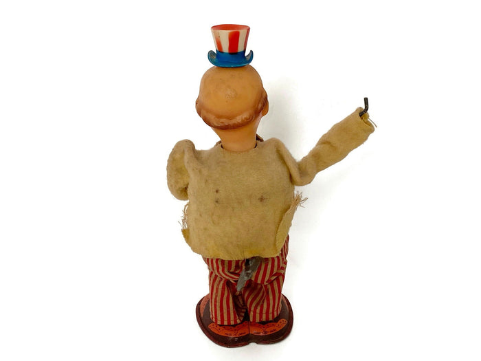 Midcentury Wind Up Toy Clown by T.N Nomura Made in Japan at Duckwells