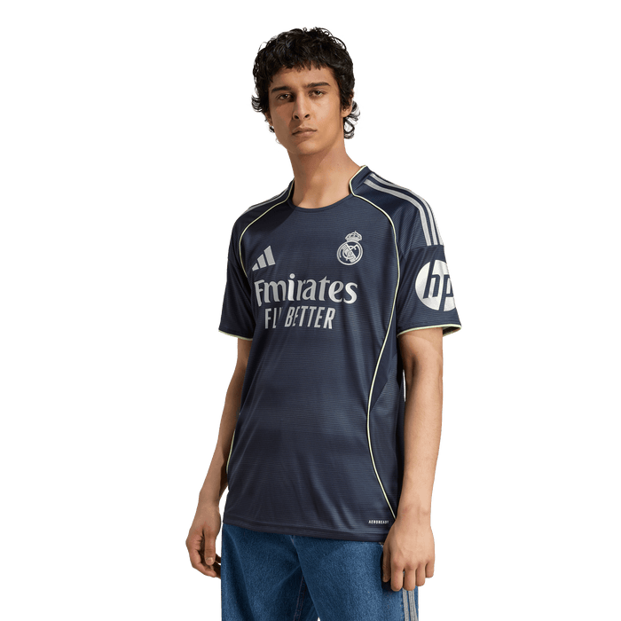 adidas Real Madrid 25/26 Away Soccer Jersey | Navy-Grey | Men's