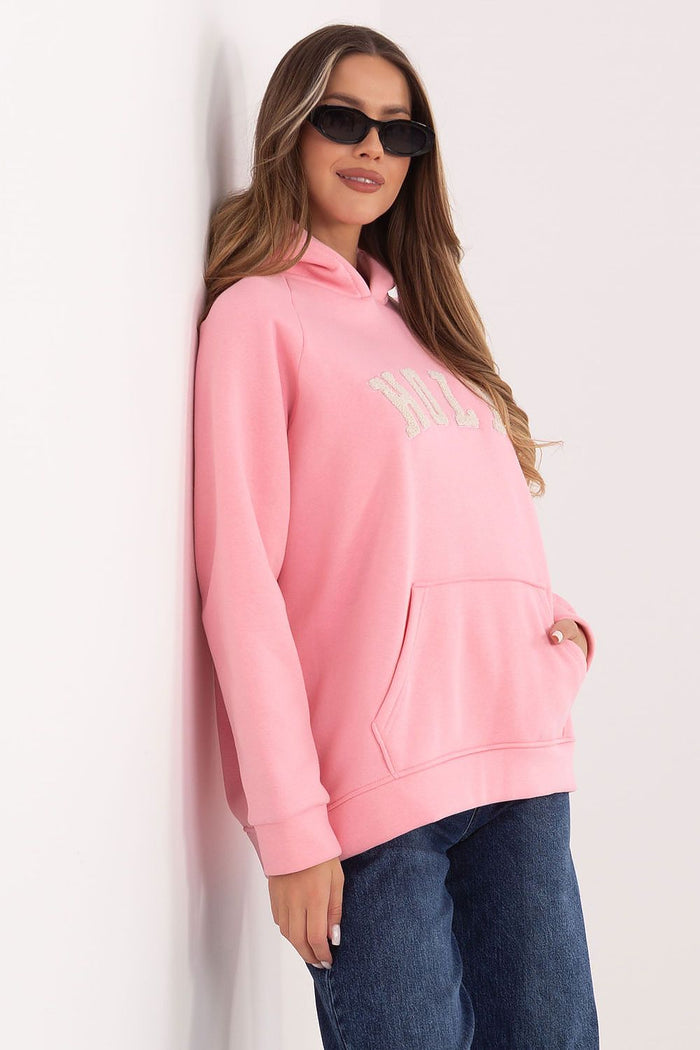 Rue Paris Hooded Sweatshirt with Bold 'HOLY' Print - Sweatshirts