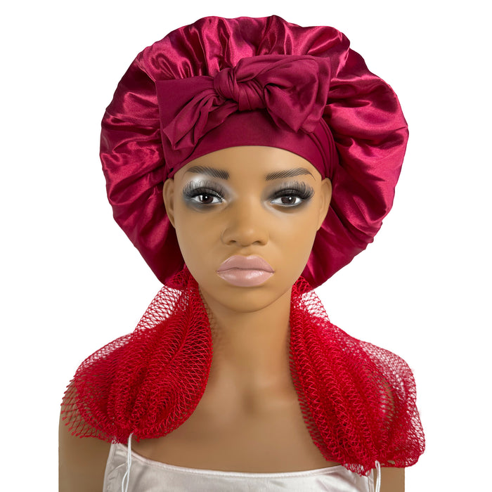 Red Bonnet + Coral Red Sponge