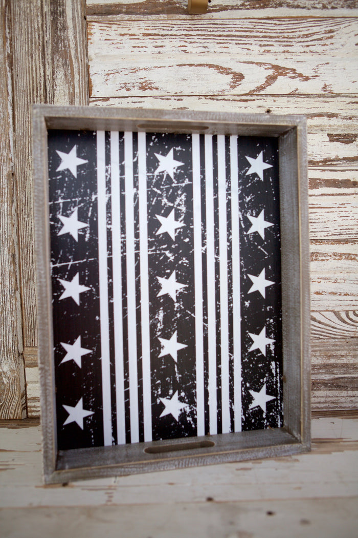Stars And Stripes Wood Tray