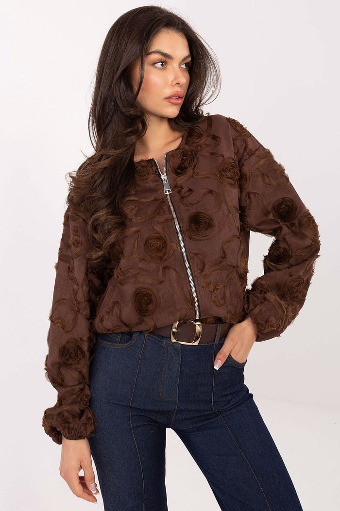 Trendy Black Bomber Jacket for Women - Jackets