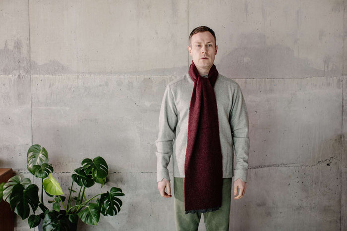 Wine Grange Lambswool Scarf - Cushendale Woollen Mills