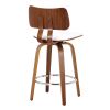 Zuni Swivel Counter Stool - Walnut - Windsorchrome