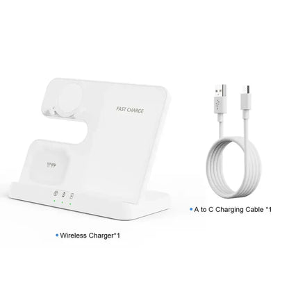 the charger and cable connected to an apple charger