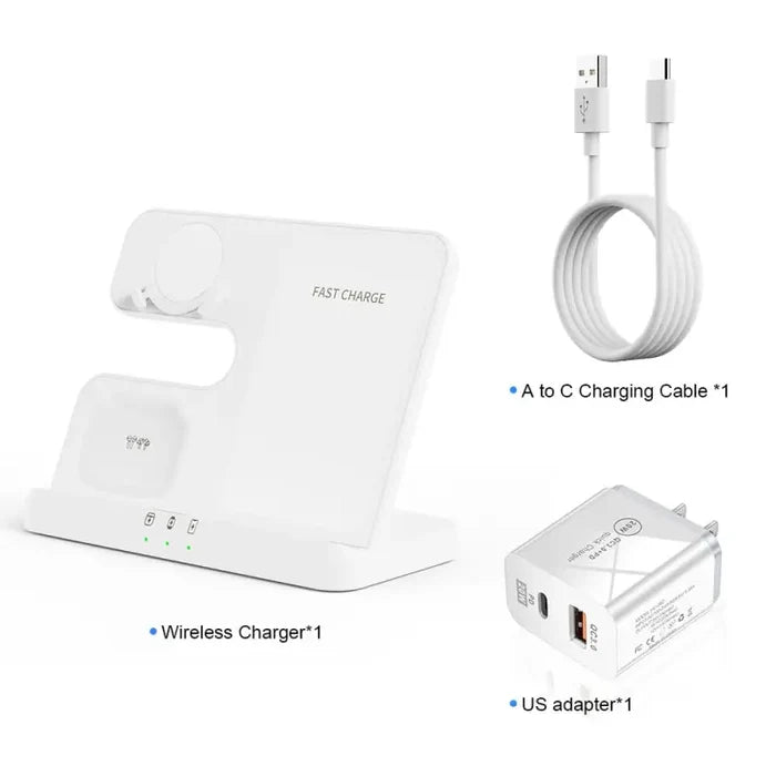 the usb charger and usb cable connected to an apple charger