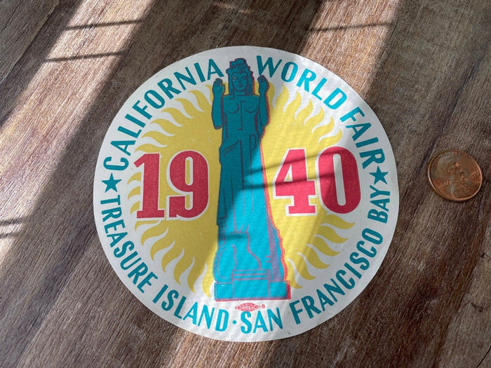 1940 San Francisco World's Fair California Luggage Souvenir at Duckwells