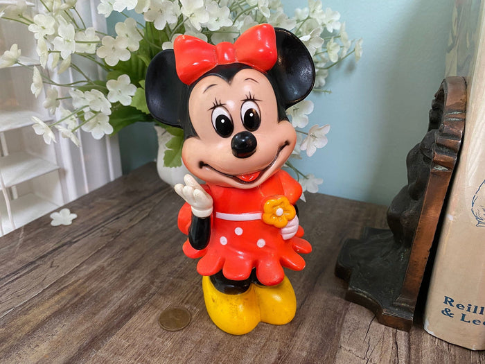 1970s Minnie Mouse Plastic Piggy Bank at Duckwells