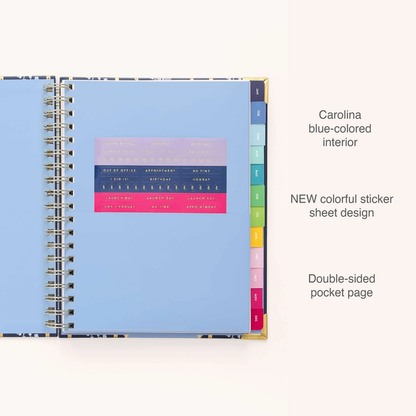 2026 Spiral Weekly Simplified Planner - Poppy Posies