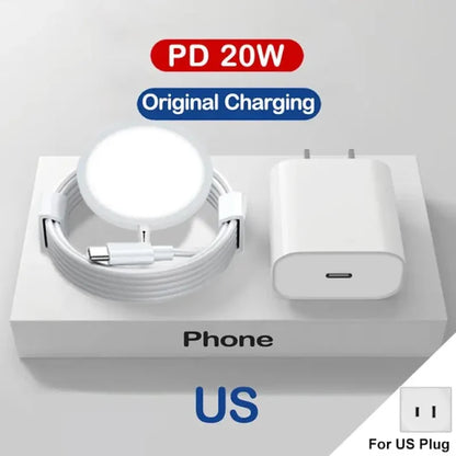 a white phone charger with a usb cable