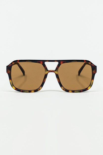 70´s Aviator Sunglasses In Tortoise Shell