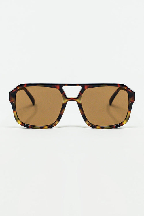 70´s Aviator Sunglasses In Tortoise Shell