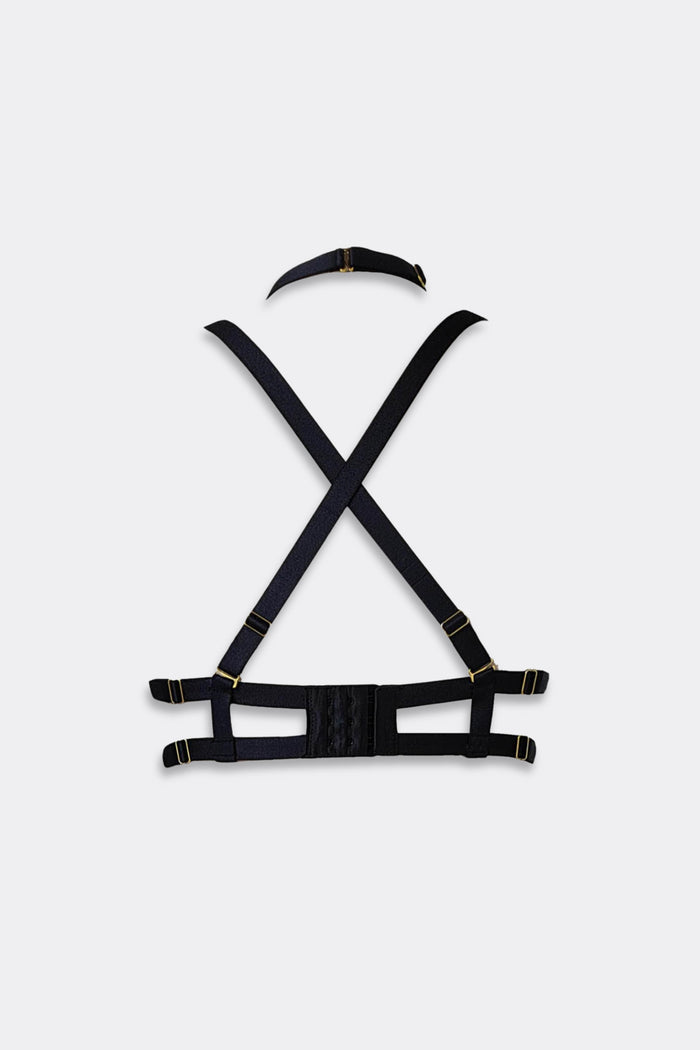 Addict Choker Bra Open Quarter Cup Black