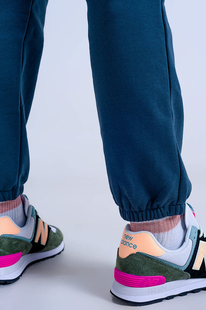 Adjustable waistband joggers in dark green - trousers