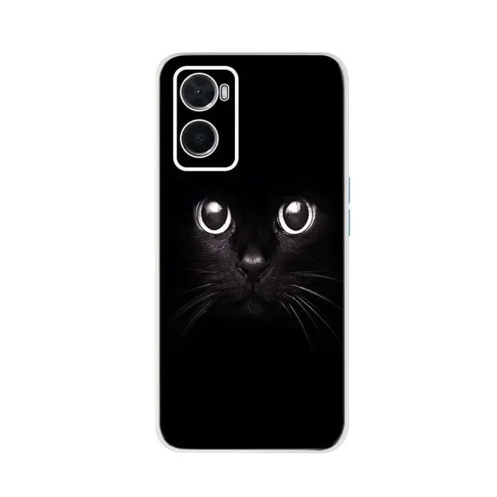 black cat face phone case