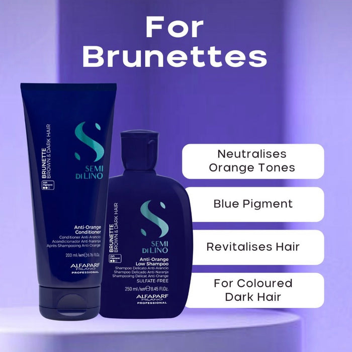 Alfaparf Milano Semi Di Lino Brunette Anti-Orange Shampoo