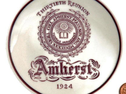 Antique Amherst College 1924 Reunion Small Plate at Duckwells