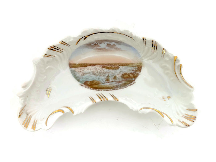 Antique Bath Maine Souvenir Dish at Duckwells