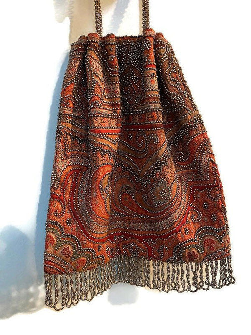 Antique Beaded Purse at Duckwells