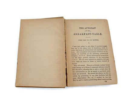 Antique Book by Oliver Wendell Holmes, Autocrat of the Breakfast Table at Duckwells