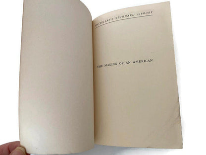 Antique Book, The Making of an American by Jacob A. Riis, First Edition at Duckwells