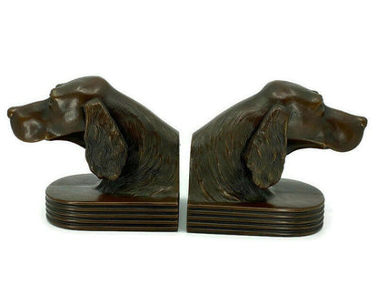 Antique Cast Metal Dog Bookends at Duckwells