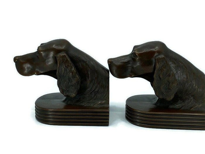 Antique Cast Metal Dog Bookends at Duckwells