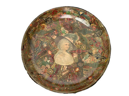 Antique Cigar Band Decoupage Glass Bowl at Duckwells