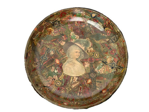 Antique Cigar Band Decoupage Glass Bowl at Duckwells