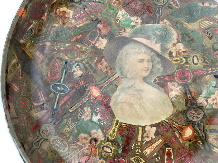 Antique Cigar Band Decoupage Glass Bowl at Duckwells
