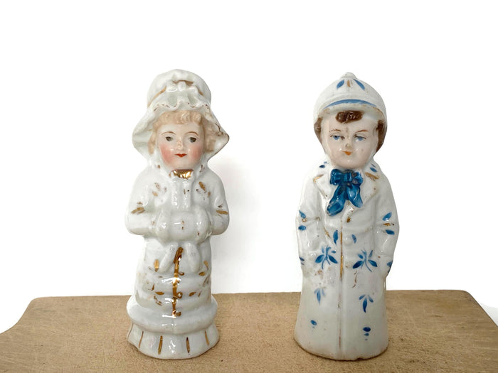 Antique Couple Salt and Pepper Shakers at Duckwells