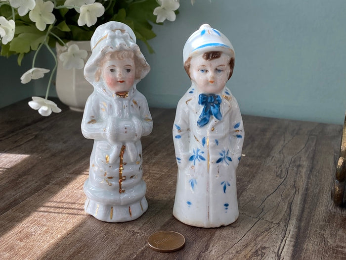 Antique Couple Salt and Pepper Shakers at Duckwells