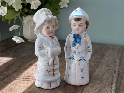Antique Couple Salt and Pepper Shakers at Duckwells