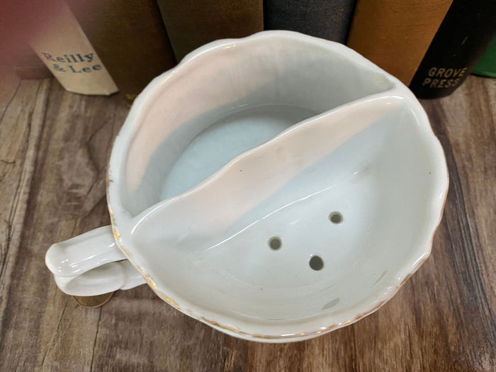 Antique Divided Porcelain Shaving Mug at Duckwells