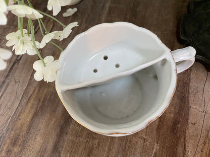 Antique Divided Porcelain Shaving Mug at Duckwells