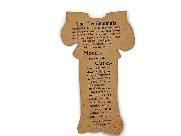Antique Hoods Sarsaparilla Advertising Card at Duckwells