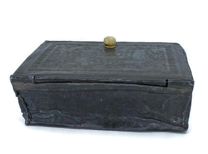 Antique Japanese Pewter Box at Duckwells