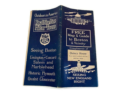 Antique New England Sightseeing Brochure for Boston and Vicinity at Duckwells