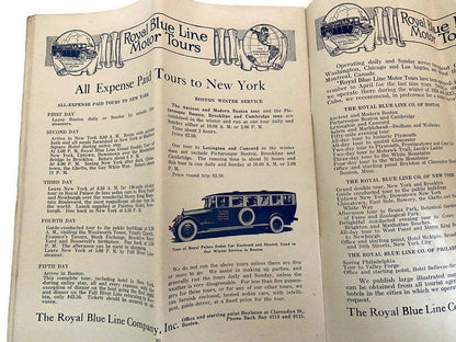 Antique New England Sightseeing Brochure for Boston and Vicinity at Duckwells