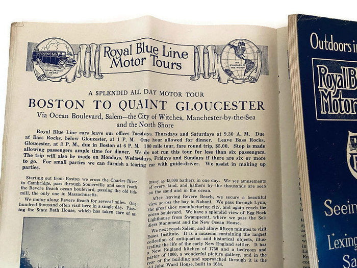 Antique New England Sightseeing Brochure for Boston and Vicinity at Duckwells