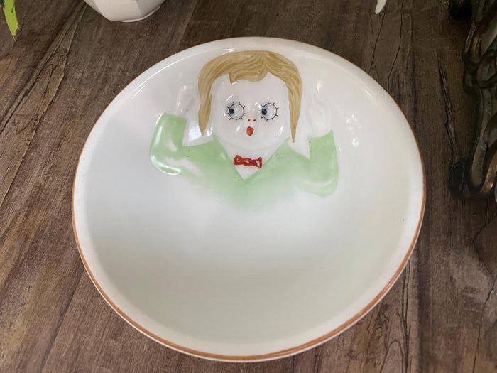 Antique Nippon Googly Eyes Child's Bowl at Duckwells